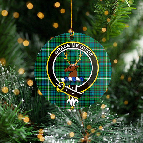 Forbes Ancient Clan Badge Tartan Plastic Christmas Ornaments