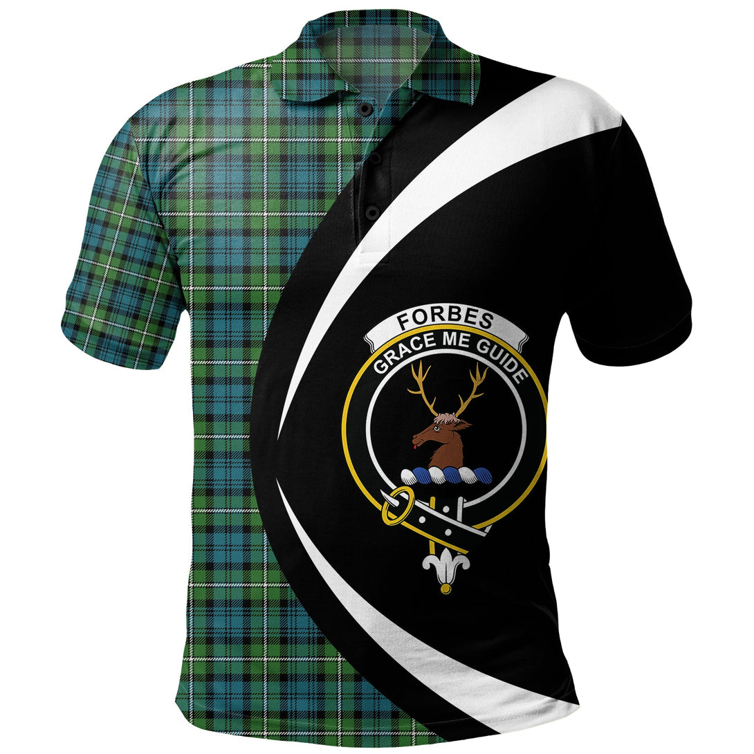 Forbes Ancient Clan Badge Tartan Polo Shirt Circle Style Personalized