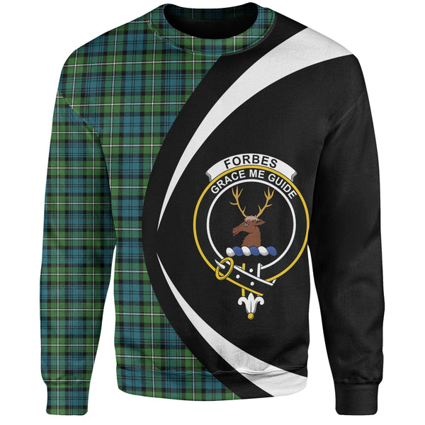 Forbes Ancient Clan Badge Tartan Sweatshirt Circle Style Personalized