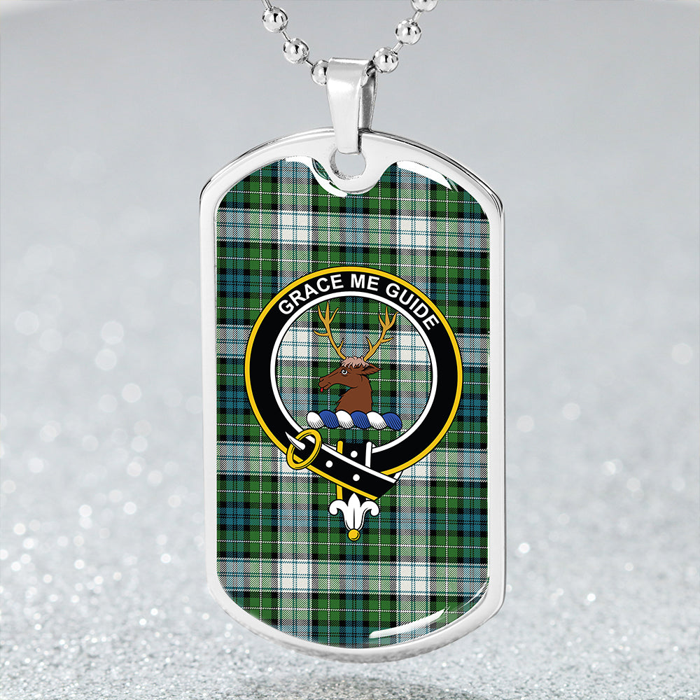 Forbes Dress Ancient Clan Badge Classic Tartan Dog Tag Necklace