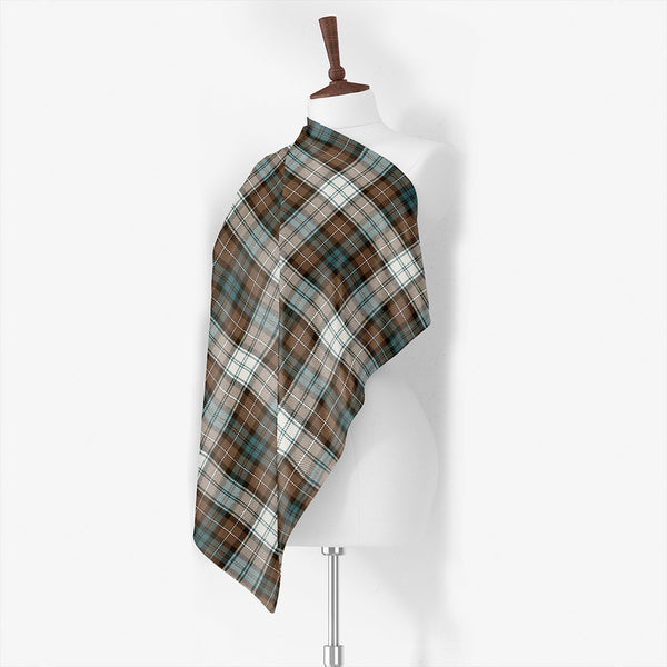 Forbes Brown Modern Tartan Classic Silk Habotai Square Scarf