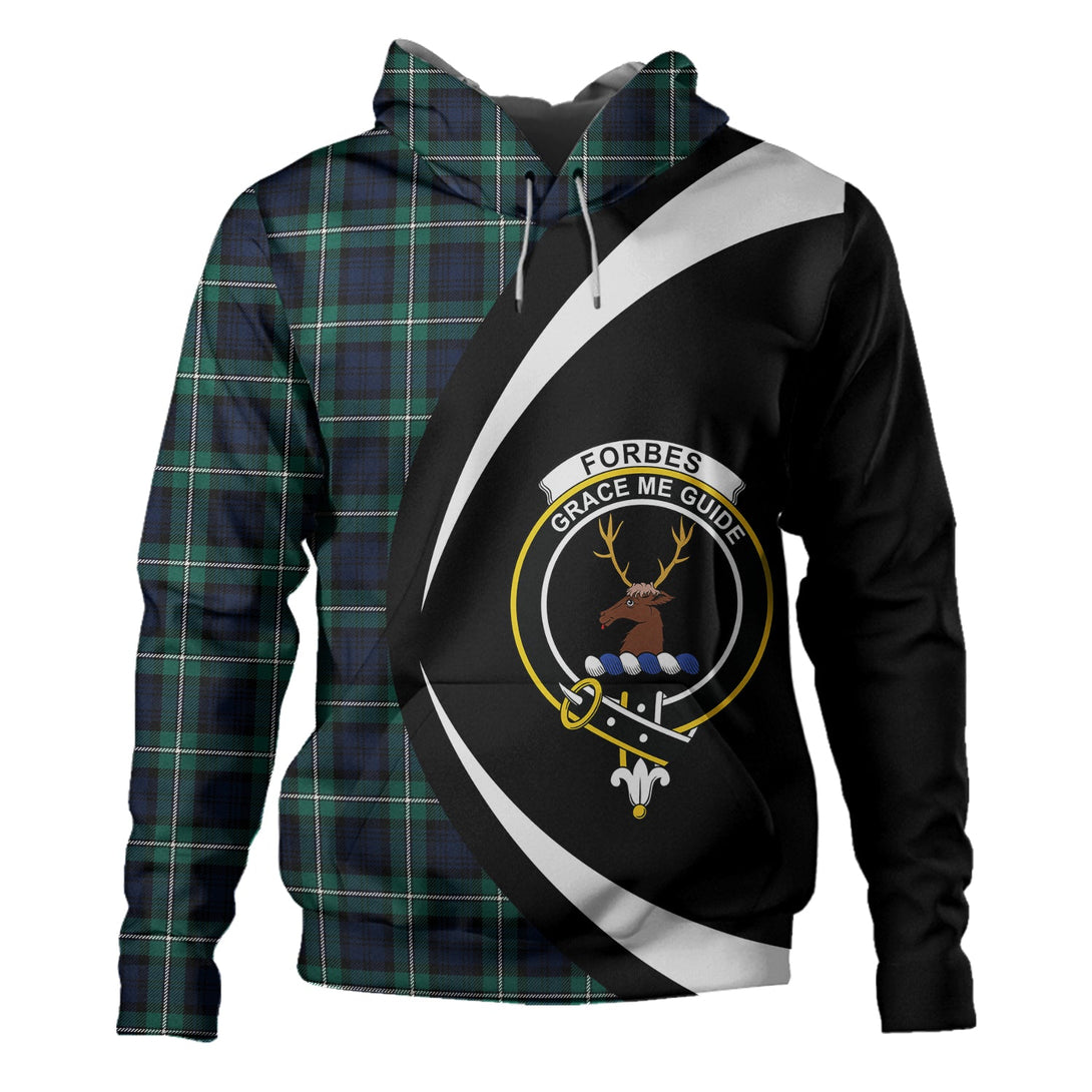 Forbes Modern Clan Badge Tartan Hoodie Circle Style