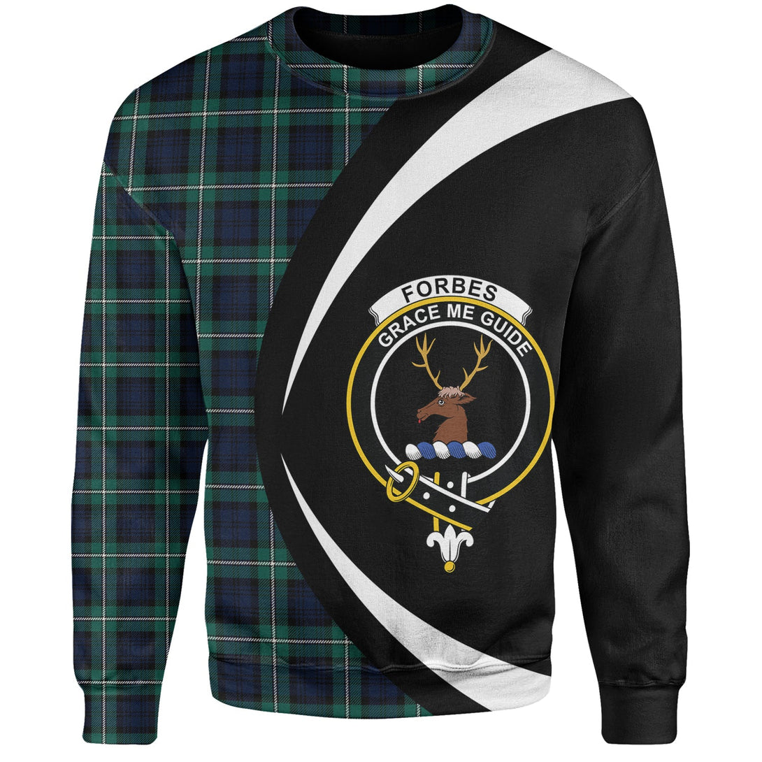 Forbes Modern Clan Badge Tartan Sweatshirt Circle Style Personalized