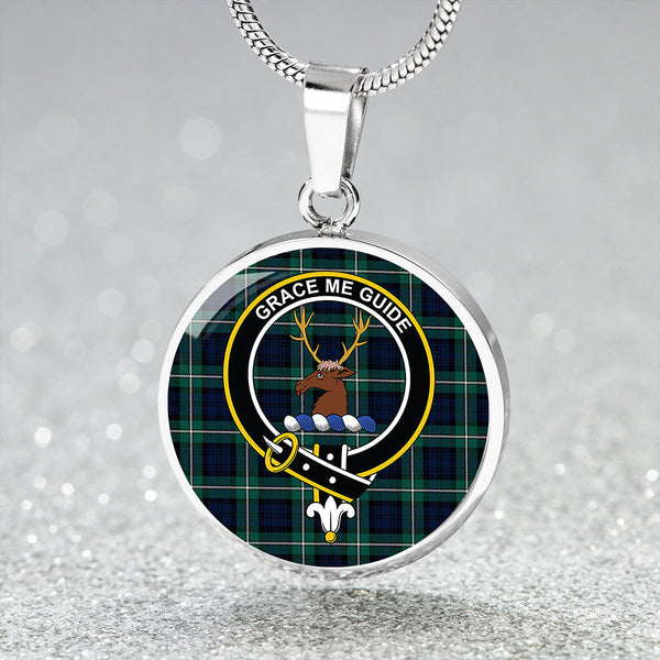 Forbes Modern Clan Badge Tartan Classic Circle Necklace