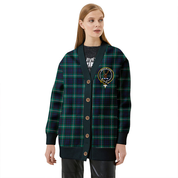 Forbes Modern Clan Badge Tartan V-neck Cardigan