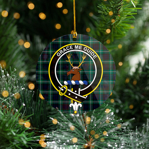 Forbes Modern Clan Badge Tartan Plastic Christmas Ornaments