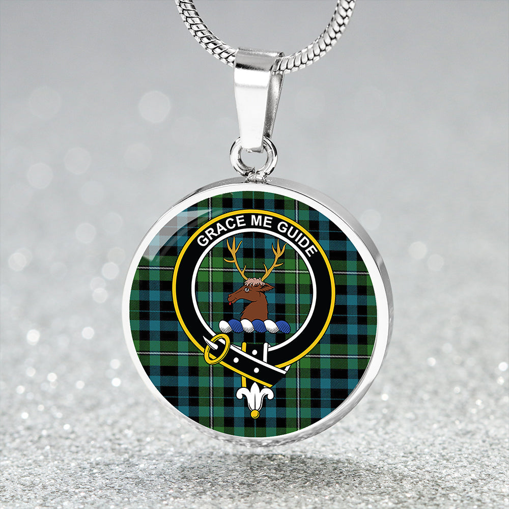 Forbes Old Ancient Clan Badge Tartan Classic Circle Necklace