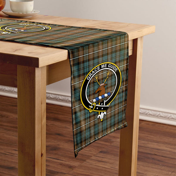 Forbes Weathered Clan Badge Tartan Table Runner