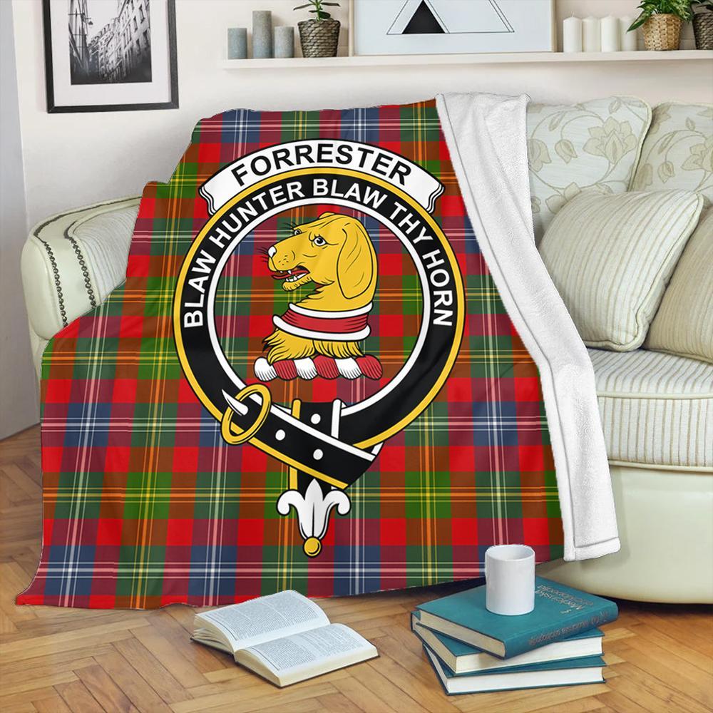 Forrester Tartan Crest Premium Blanket