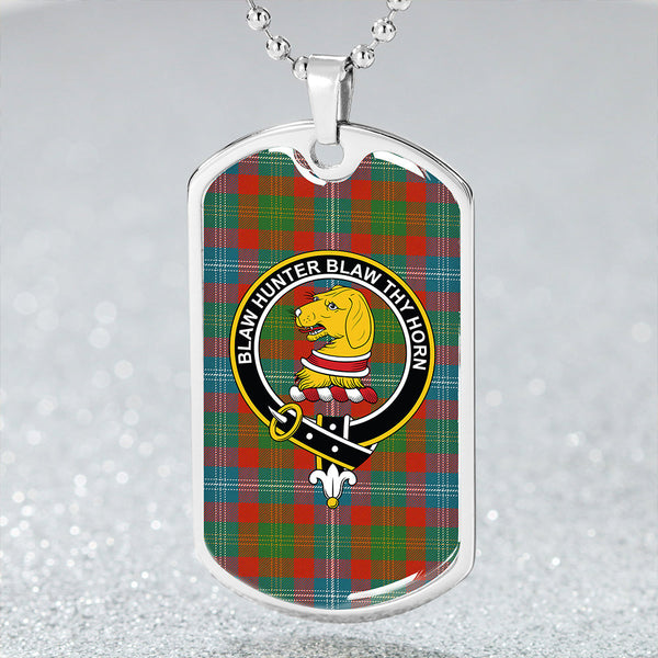 Forrester Ancient Clan Badge Classic Tartan Dog Tag Necklace