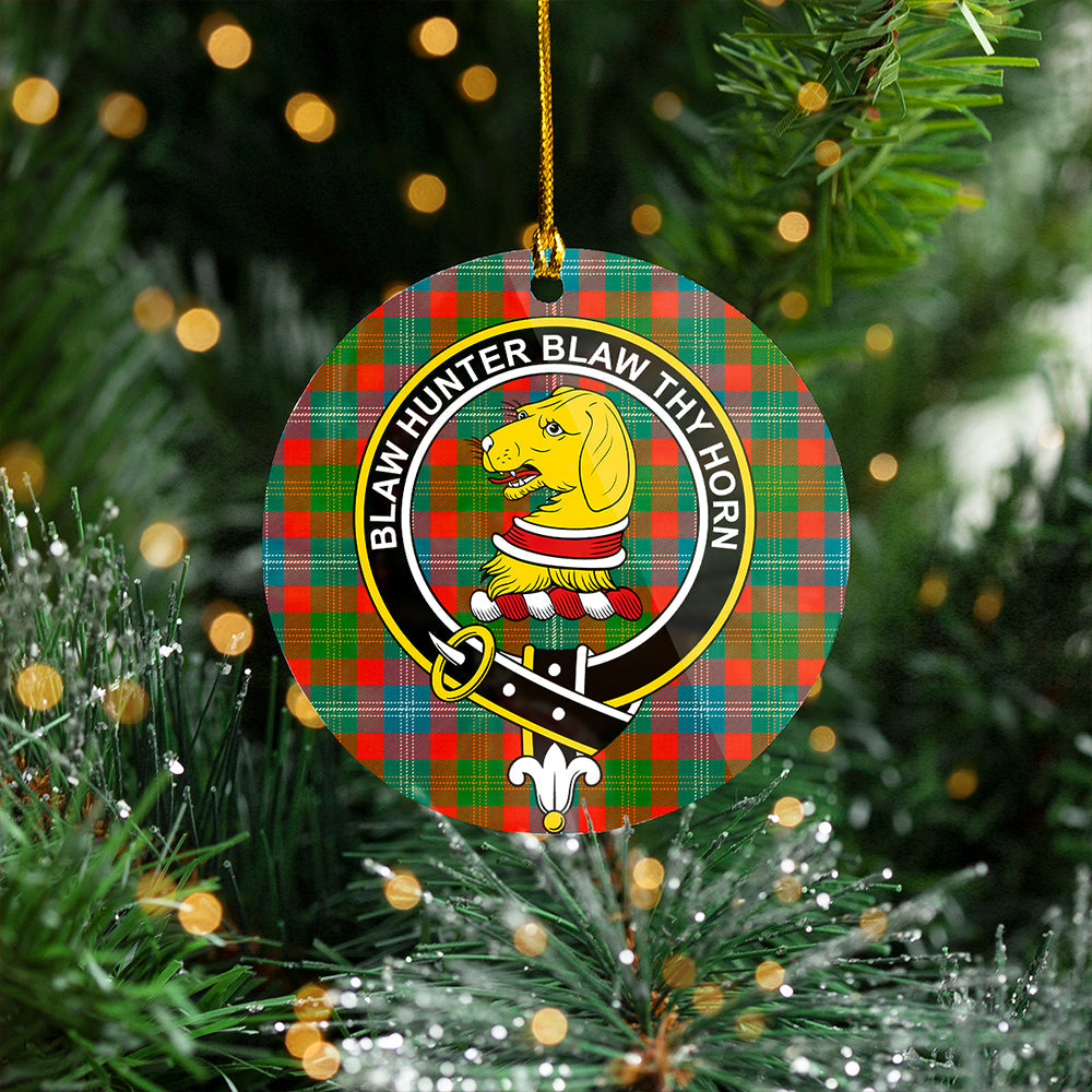 Forrester Ancient Clan Badge Tartan Plastic Christmas Ornaments