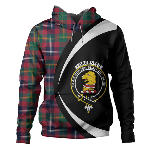 Forrester Modern Clan Badge Tartan Hoodie Circle Style