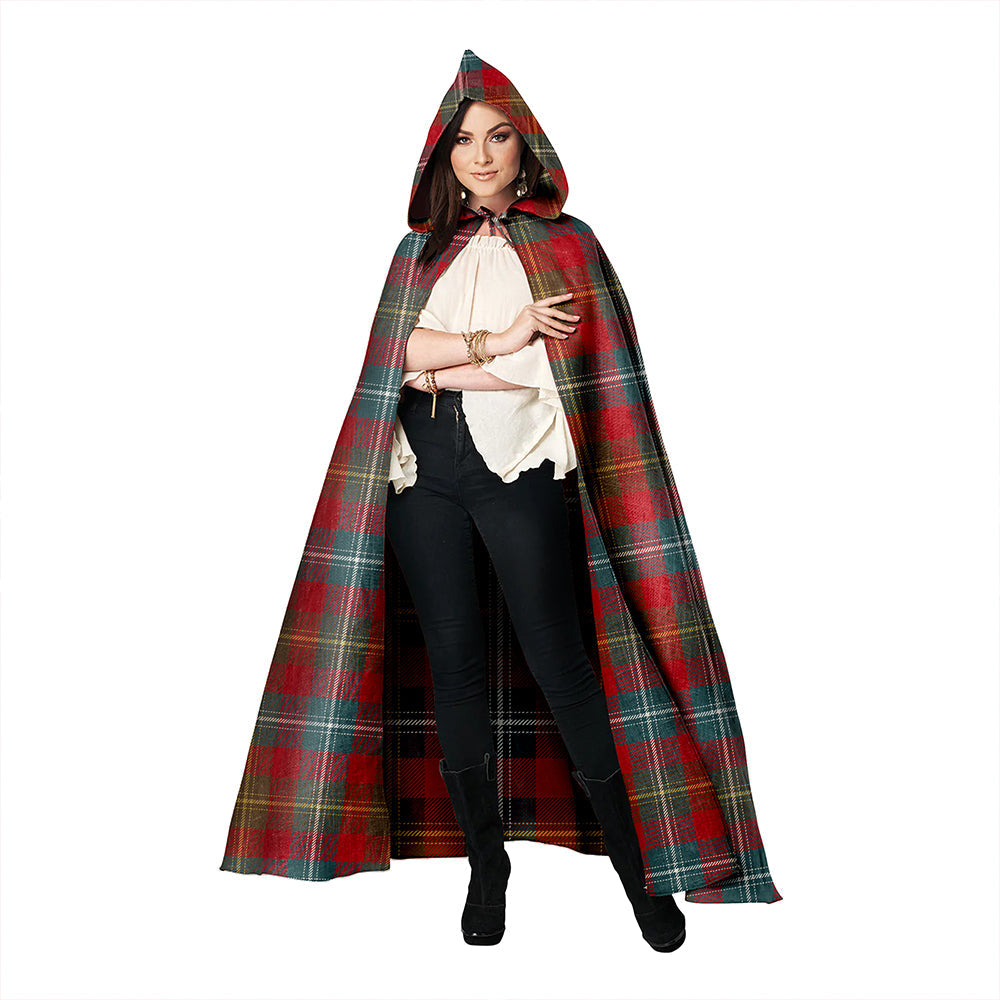 Forrester Weathered Clan Badge Tartan Hooded Cloak