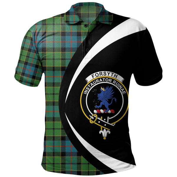 Forsyth Ancient Clan Badge Tartan Polo Shirt Circle Style Personalized