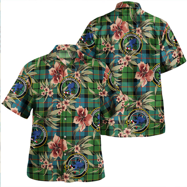 Forsyth Ancient Clan Badge Tartan Aloha Hawaiian Shirt Tropical Old Style