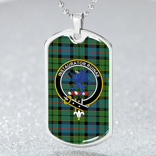 Forsyth Ancient Clan Badge Classic Tartan Dog Tag Necklace