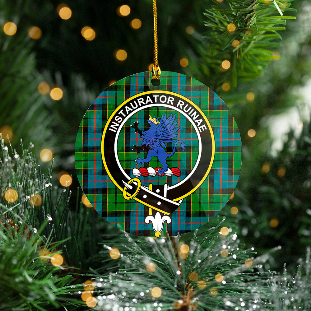 Forsyth Ancient Clan Badge Tartan Plastic Christmas Ornaments