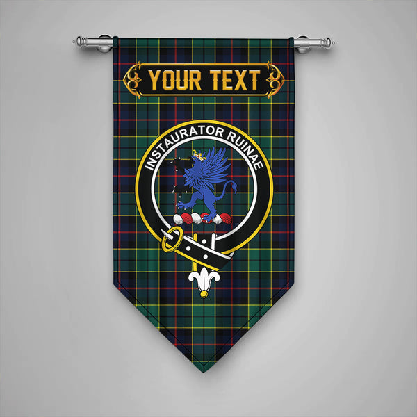 Forsyth Modern Clan Badge Tartan Gonfalon Personalize