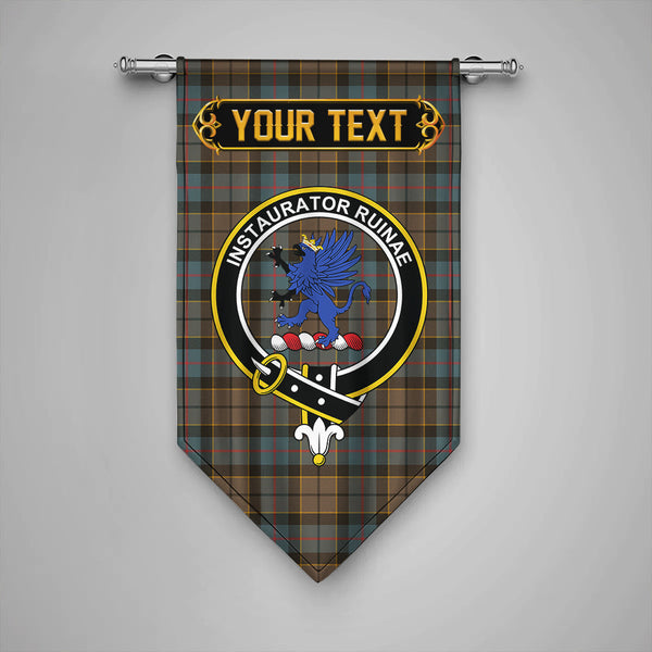 Forsyth Weathered Clan Badge Tartan Gonfalon Personalize