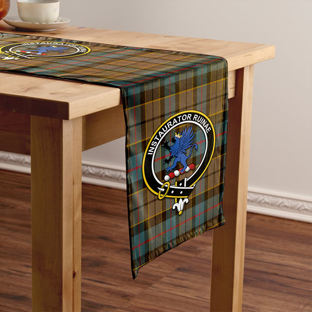 Forsyth Weathered Clan Badge Tartan Table Runner