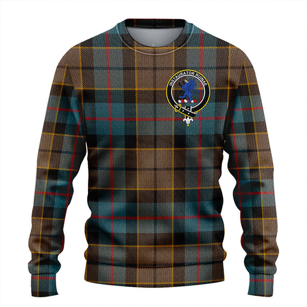 Forsyth Weathered Clan Badge Tartan Knitted Sweater