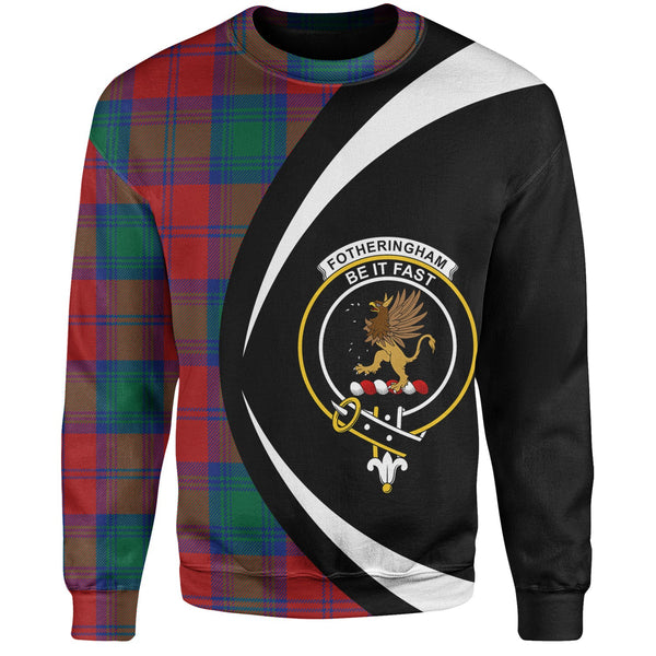 Fotheringham Modern Clan Badge Tartan Sweatshirt Circle Style Personalized