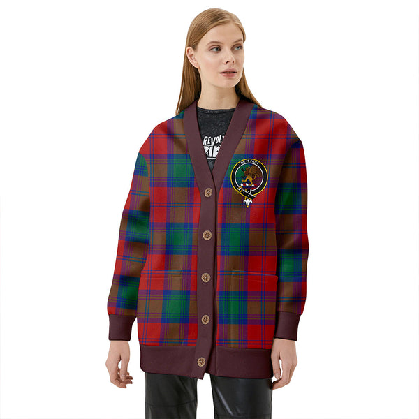 Fotheringham Modern Clan Badge Tartan V-neck Cardigan