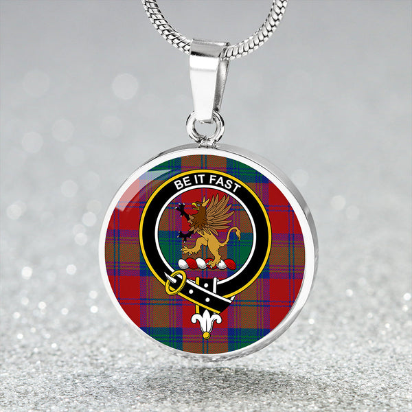 Fotheringham Modern Clan Badge Tartan Classic Circle Necklace