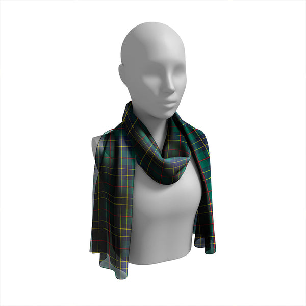 Fox Hunting Modern Tartan Classic Silk Habotai Long Scarf