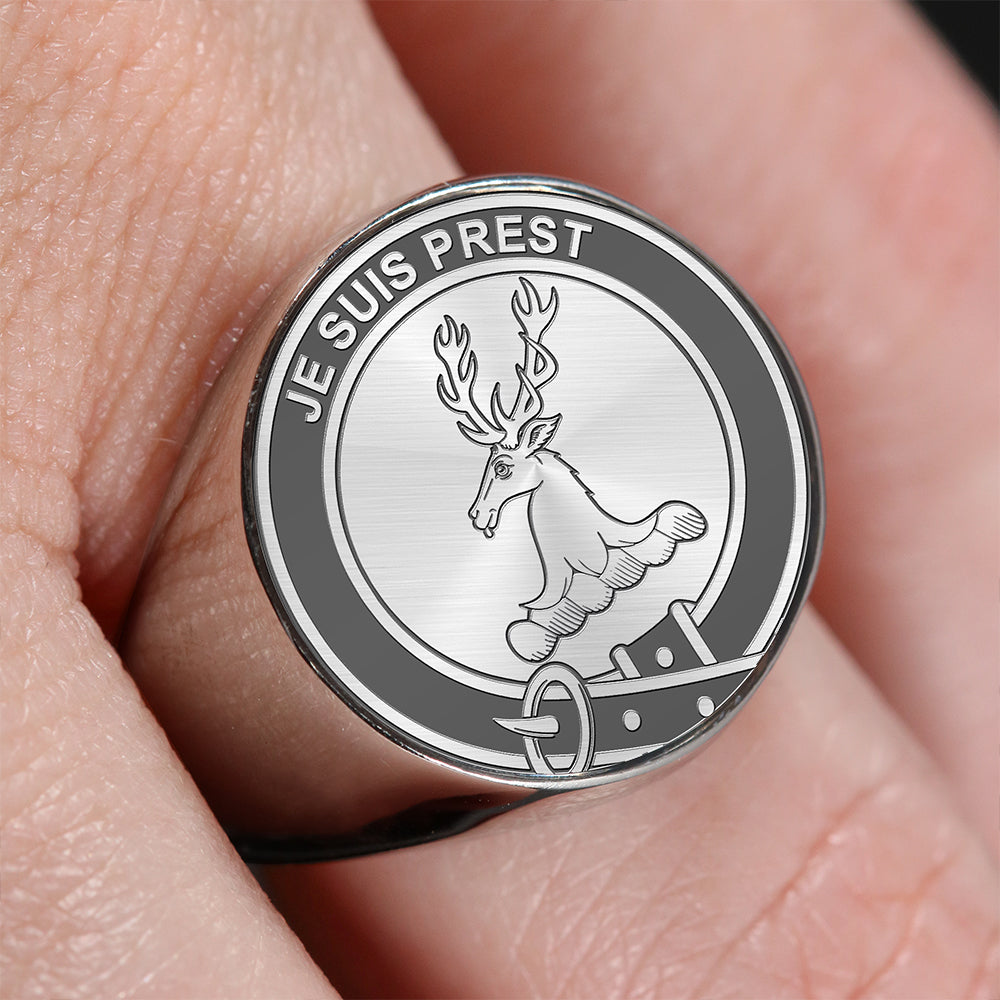 Fraser Clan Badge Engraved Signet Ring