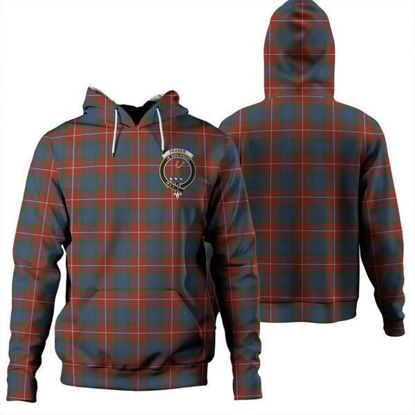 Fraser Ancient Tartan Classic Crest Hoodie