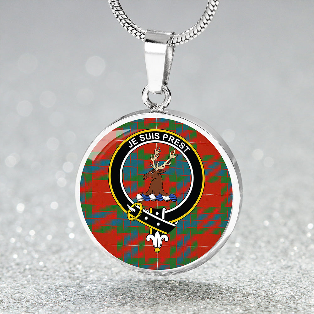 Fraser Ancient Clan Badge Tartan Classic Circle Necklace