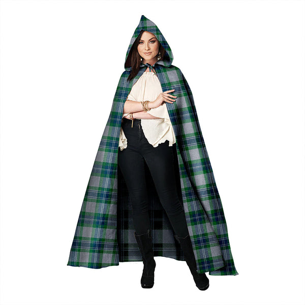 Fraser Arisaid Green Clan Badge Tartan Hooded Cloak