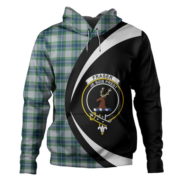 Fraser Arisaid Green Clan Badge Tartan Hoodie Circle Style