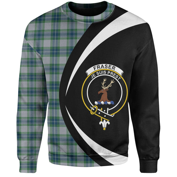 Fraser Arisaid Green Clan Badge Tartan Sweatshirt Circle Style Personalized