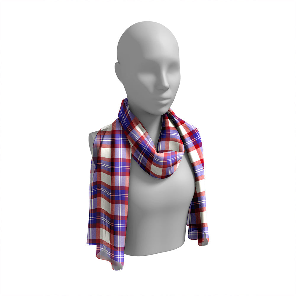 Fraser Arisaid Red Tartan Classic Silk Habotai Long Scarf