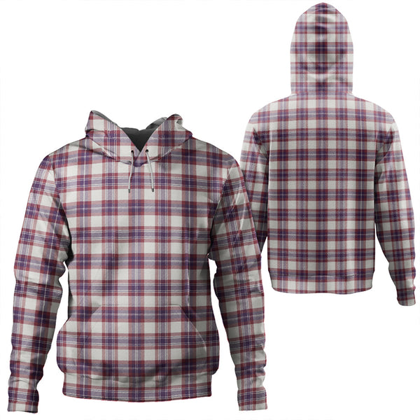 Fraser Arisaid Wine/Blue Weathered Tartan Classic Hoodie