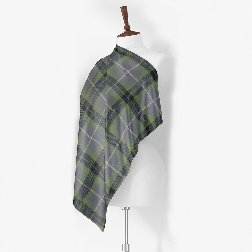 Fraser Arisaid Wine/Blue Modern Tartan Classic Silk Habotai Square Scarf