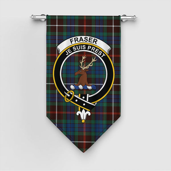 Fraser Hunting Ancient Tartan Classic Crest Gonfalon