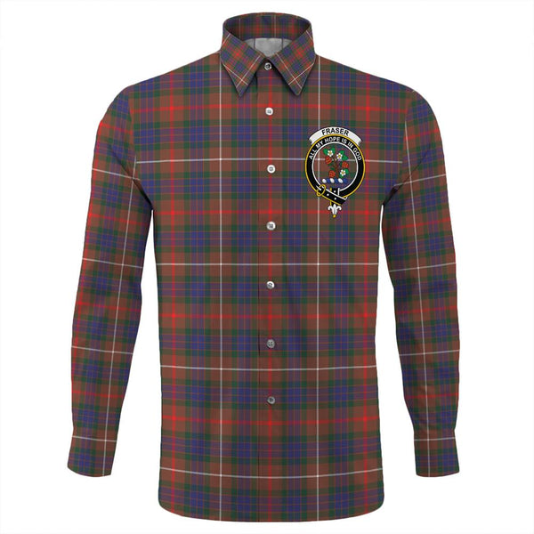 Fraser Hunting Modern Tartan Classic Crest Long Sleeve Button Shirt