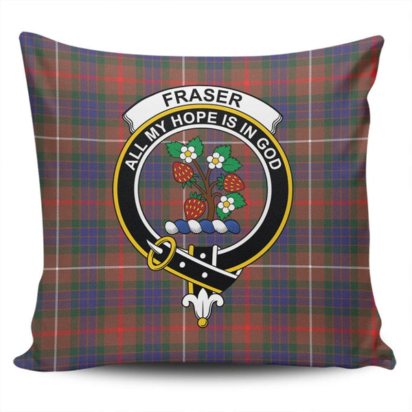 Fraser Hunting Modern Tartan Classic Crest Pillow Cover