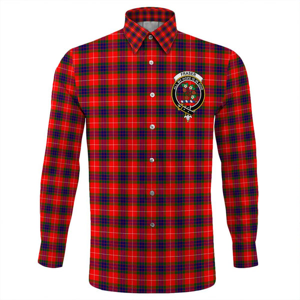 Fraser Modern Tartan Classic Crest Long Sleeve Button Shirt