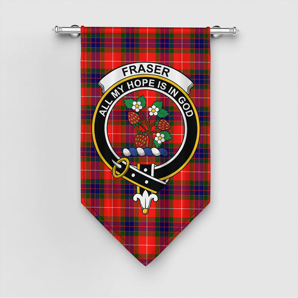 Fraser Modern Tartan Classic Crest Gonfalon