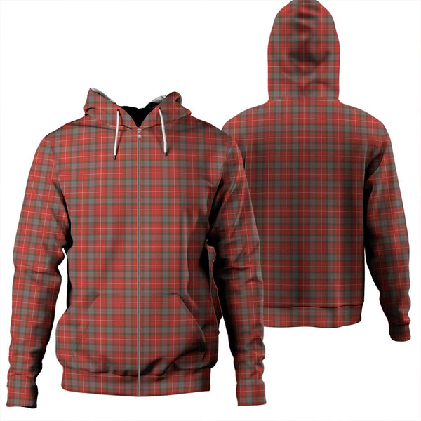 Fraser Weathered Tartan Classic Zipper Hoodie