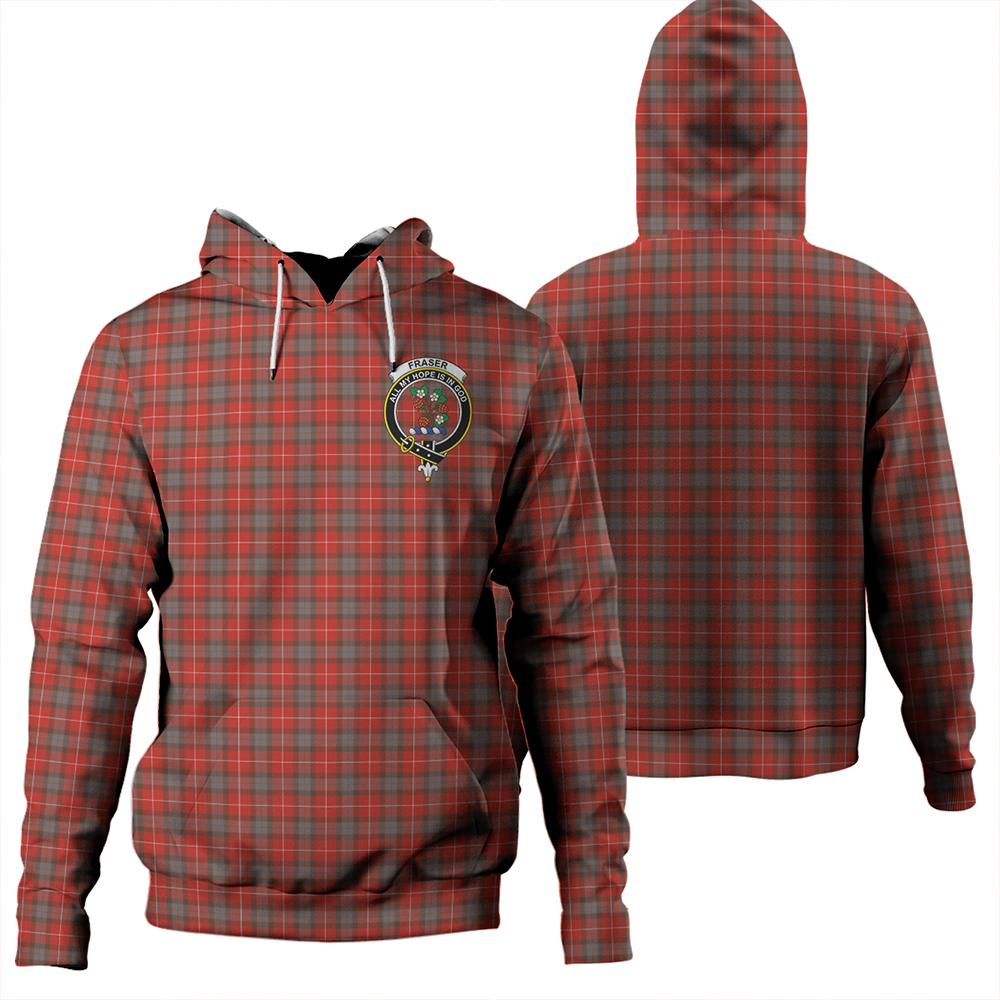 Fraser Weathered Tartan Classic Crest Hoodie