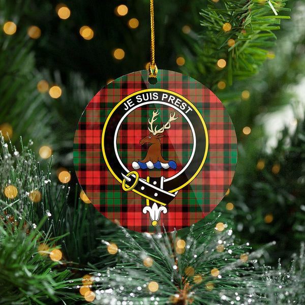 Fraser of Altyre Ancient Clan Badge Tartan Plastic Christmas Ornaments