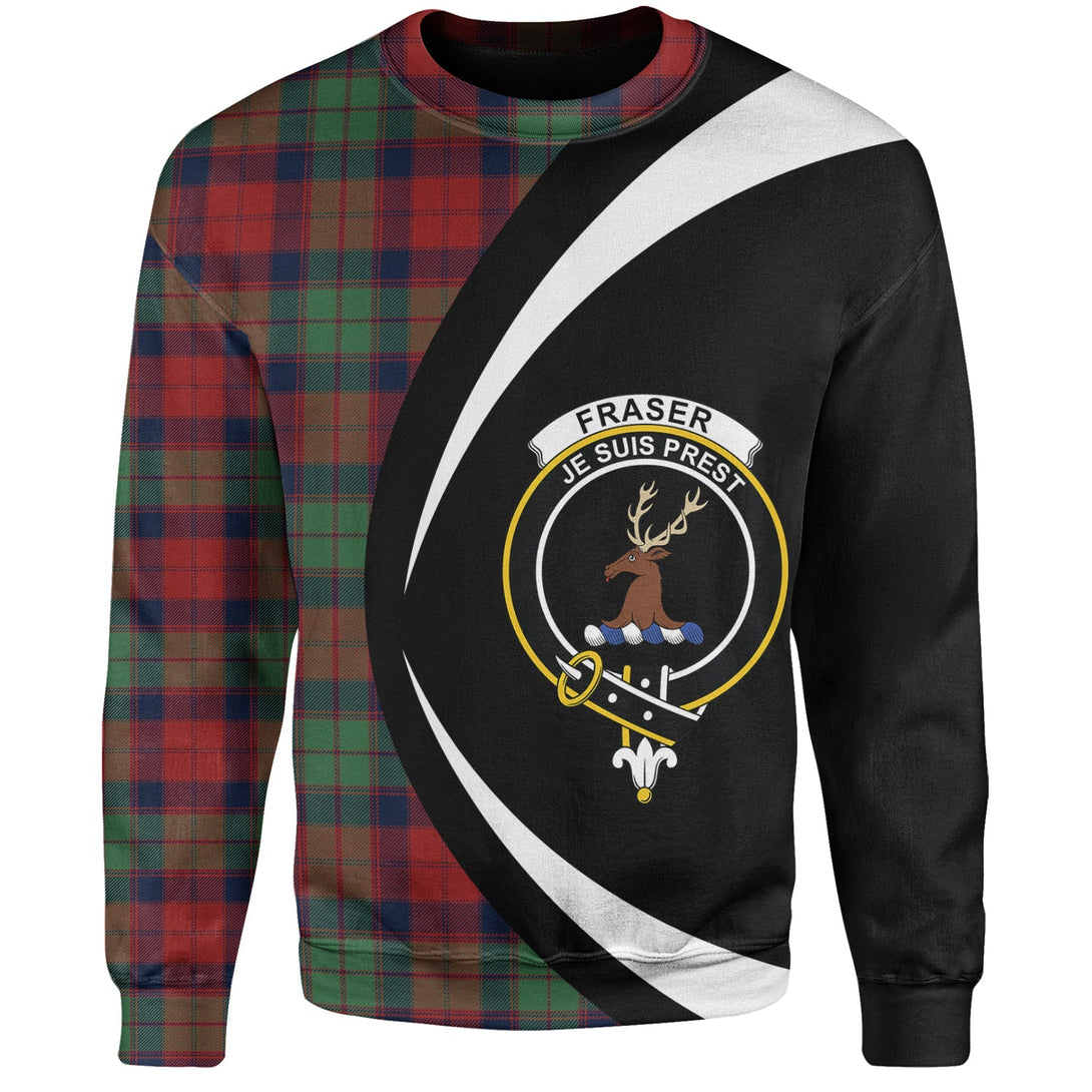 Fraser of Altyre Modern Clan Badge Tartan Sweatshirt Circle Style Personalized