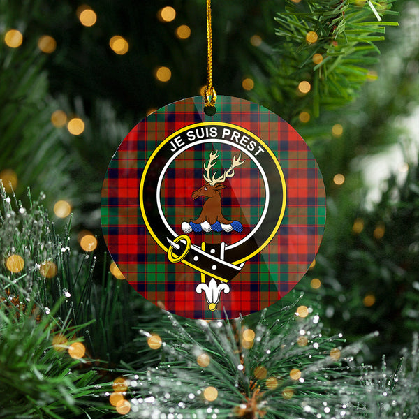 Fraser of Altyre Modern Clan Badge Tartan Plastic Christmas Ornaments