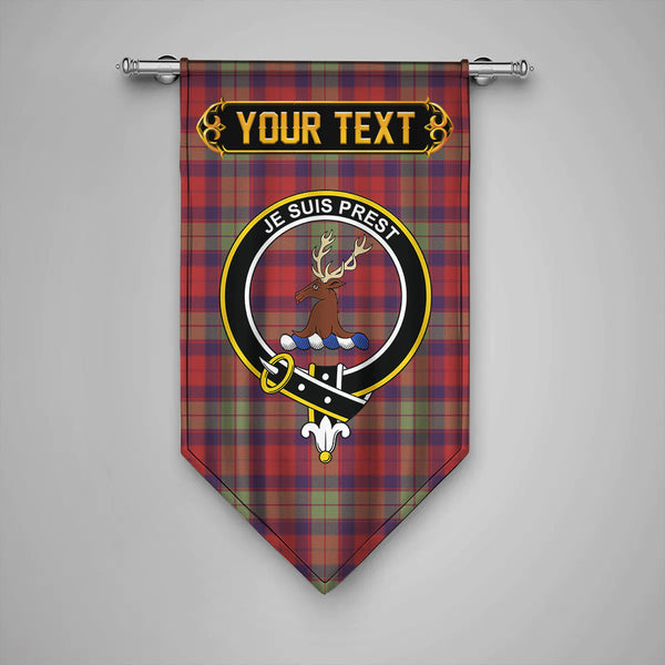 Fraser of Altyre Weathered Clan Badge Tartan Gonfalon Personalize