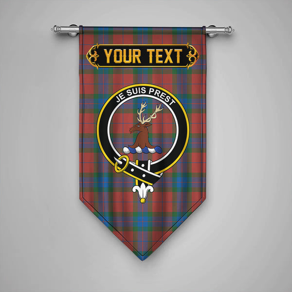 Fraser of Boblainy Hugh Ancient Clan Badge Tartan Gonfalon Personalize